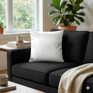 Alternative view of Velvet Pearl White Scatter Cushion 45cmx45cm