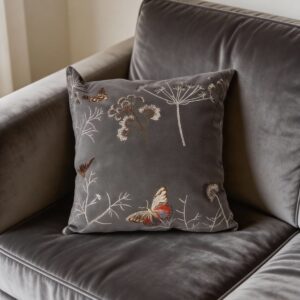 Alternative view of Embroidery Butterfly Scatter Cushion Cover 45cm x 45cm