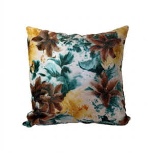 Green Flower Print Scatter Cushion Cover 45cm x 45cm