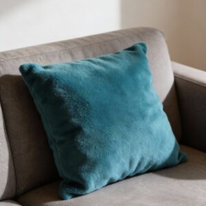 Alternative view of Velvet Light Blue Scatter Cushion 45cmx45cm