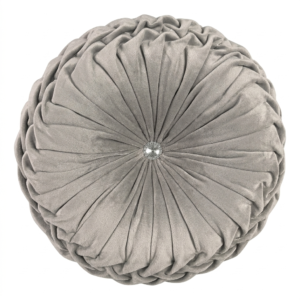 Velvet Grey Round Cushion