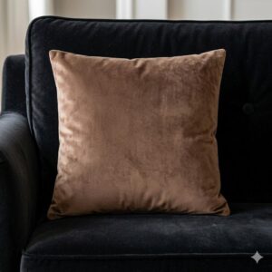 Alternative view of Velvet Chocolate Brown Scatter Cushion 45cmx45cm