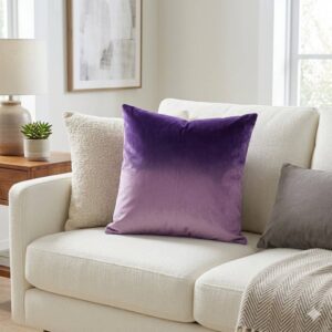 Alternative view of Velvet Lavender Scatter Cushion 45cmx45cm