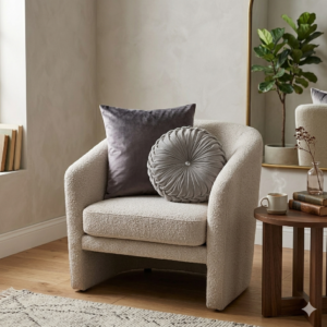 Alternative view of Velvet Grey Round + Grey Scatter Cushion 45cmx45cm