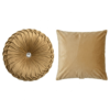 Velvet Light Brown Round + Light Brown Scatter Cushion 45cmx45cm