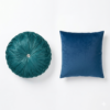 Velvet Light Blue Round + Light Blue Scatter Cushion 45cmx45cm